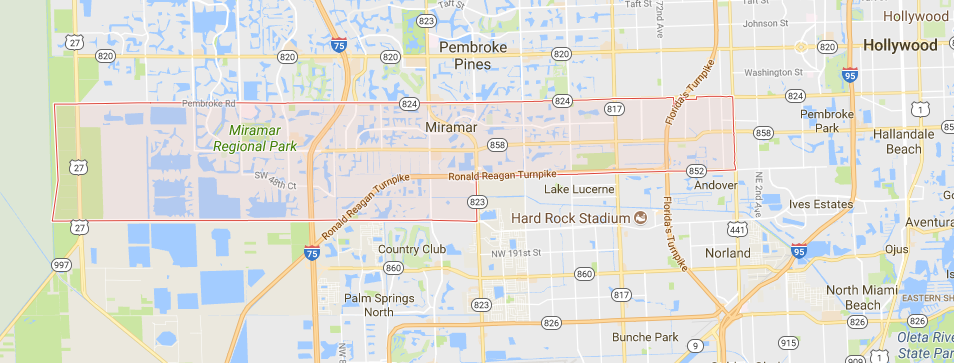 Miramar, FL Map