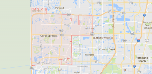 Coral Springs, FL Map