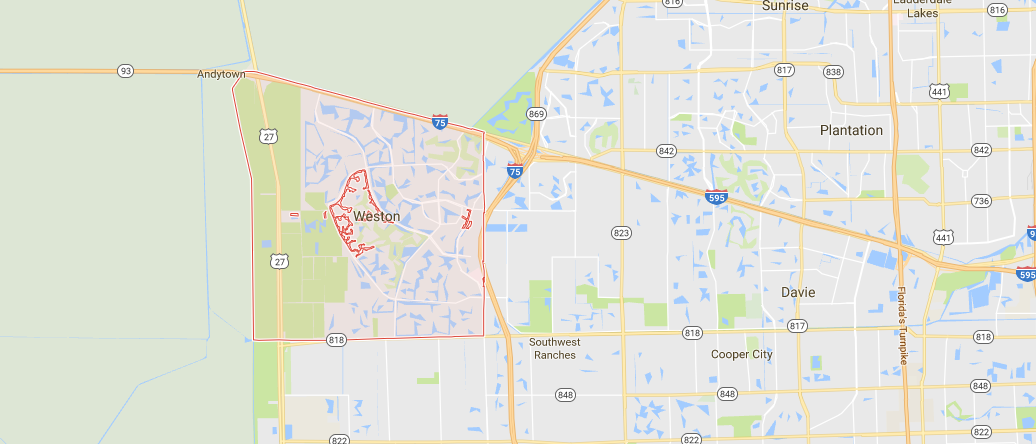 Weston, FL Map